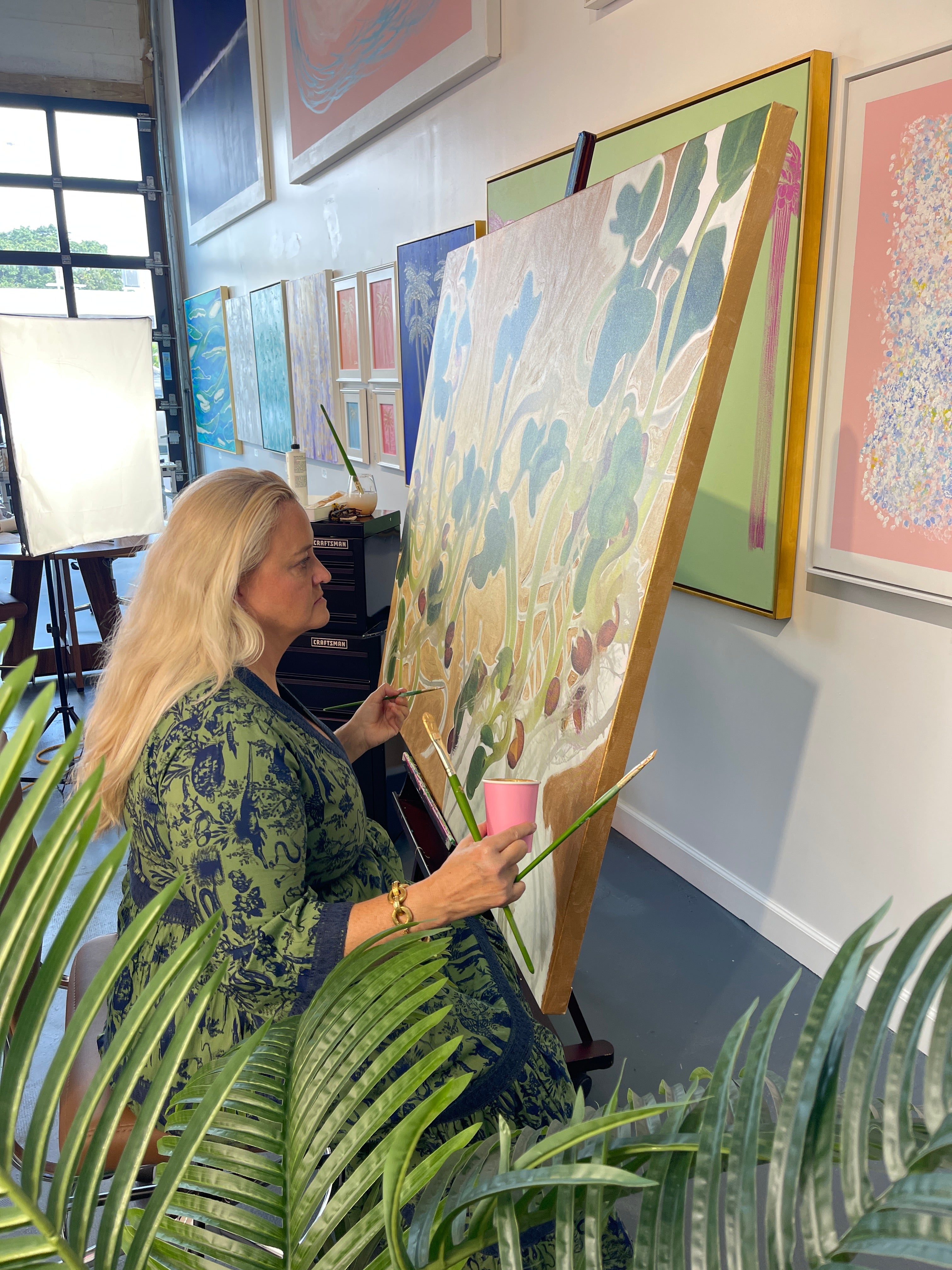 Camilla Webster working on Seaweed Greens